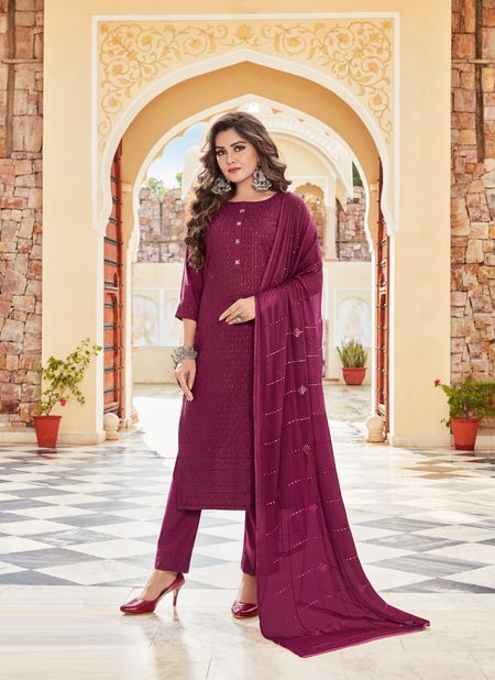 Schiffli 9 New Fancy Festive Wear Schiffli work Readymade Suit Collection Catalog